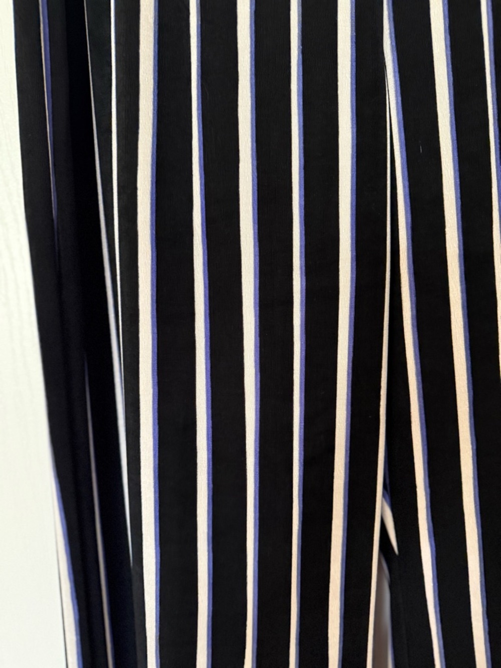 Chico's Black and White Vertical-Stripe Wide Leg Pants - Picture 2 of 9